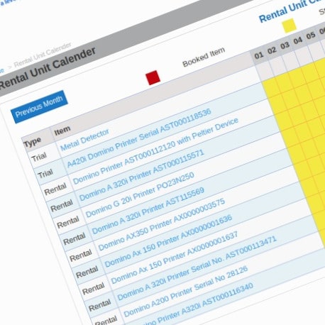 Evenware rental business management software with availability tracking